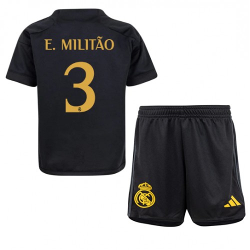 Dětský Fotbalový dres Real Madrid Eder Militao #3 2023-24 Třetí Krátký Rukáv (+ trenýrky)